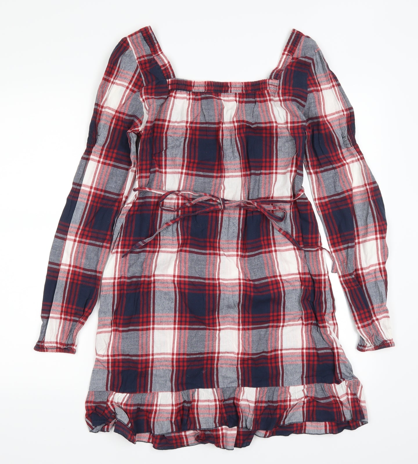 George Womens Red Check  Mini  Size 10