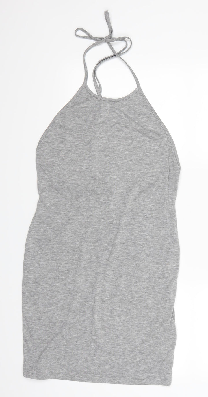 Missguided Womens Grey Tank Dress Size 12 - Mini