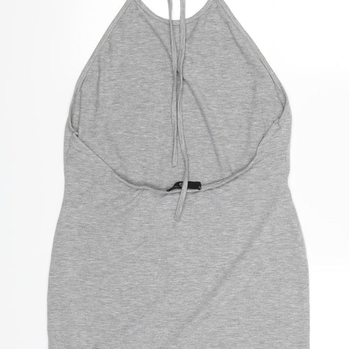 Missguided Womens Grey   Tank Dress  Size 12  - Mini
