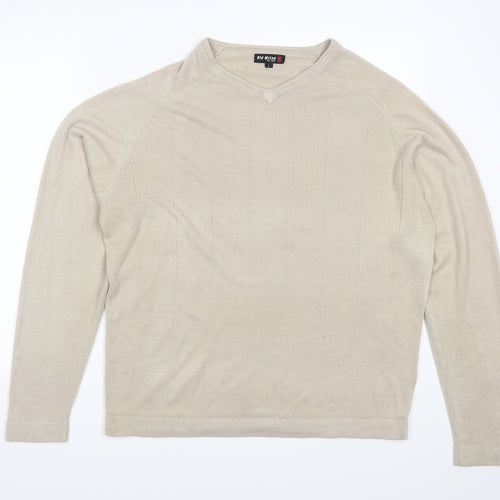 Old Milan Mens Beige   Pullover Jumper Size L