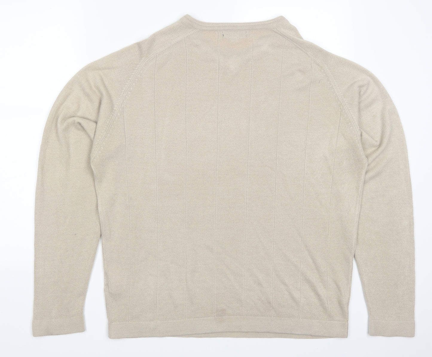 Old Milan Mens Beige   Pullover Jumper Size L