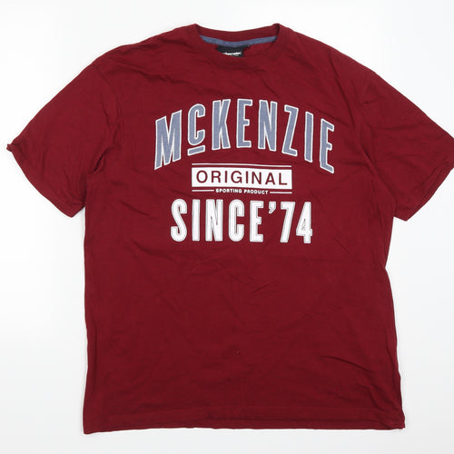 McKenxie Mens Red    T-Shirt Size L