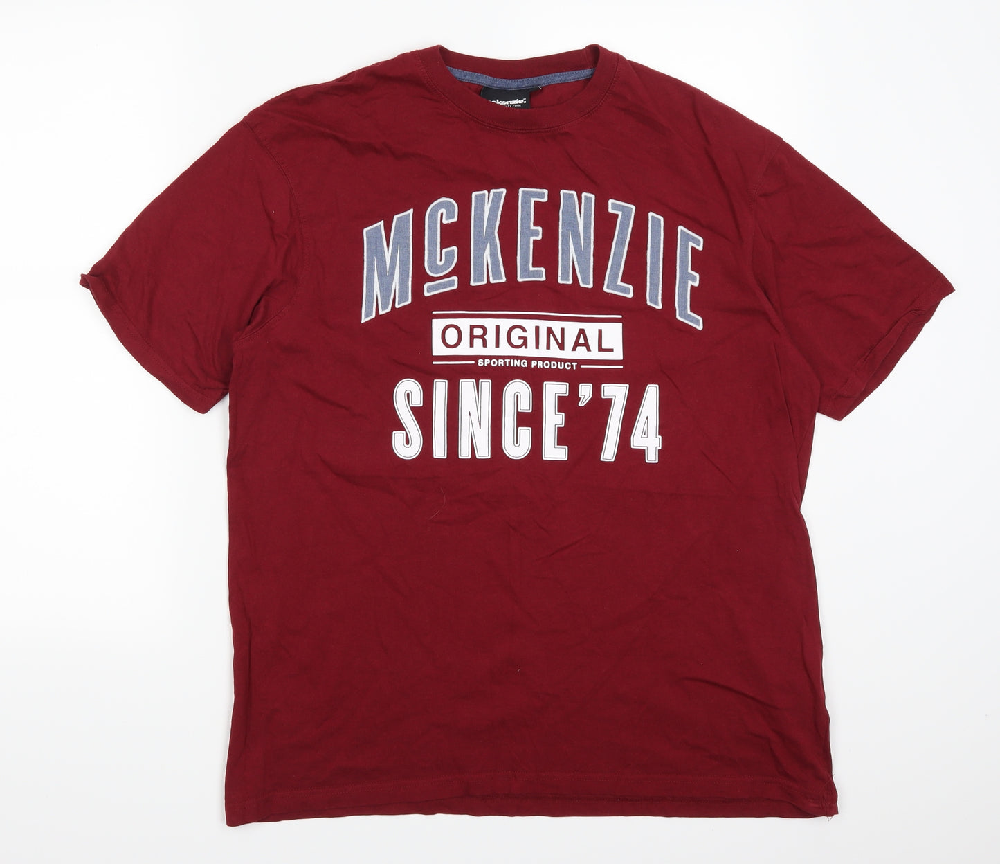 McKenxie Mens Red    T-Shirt Size L