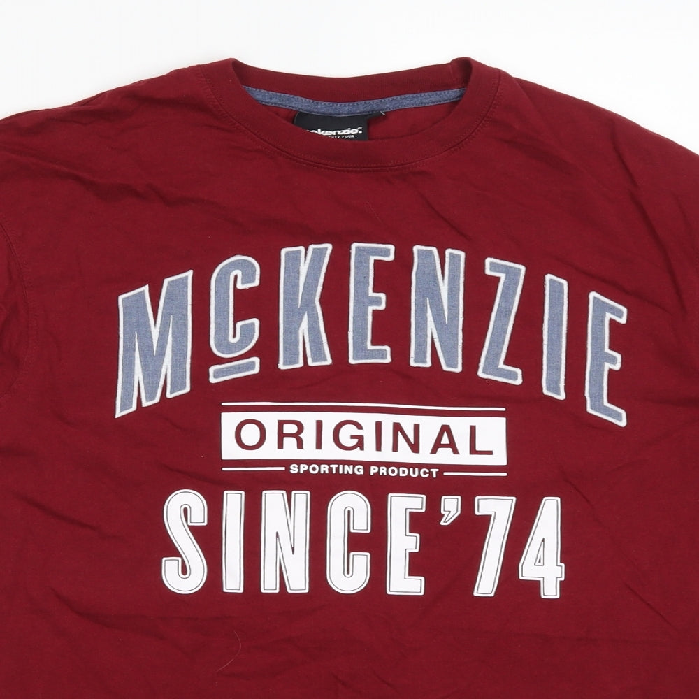 McKenxie Mens Red    T-Shirt Size L