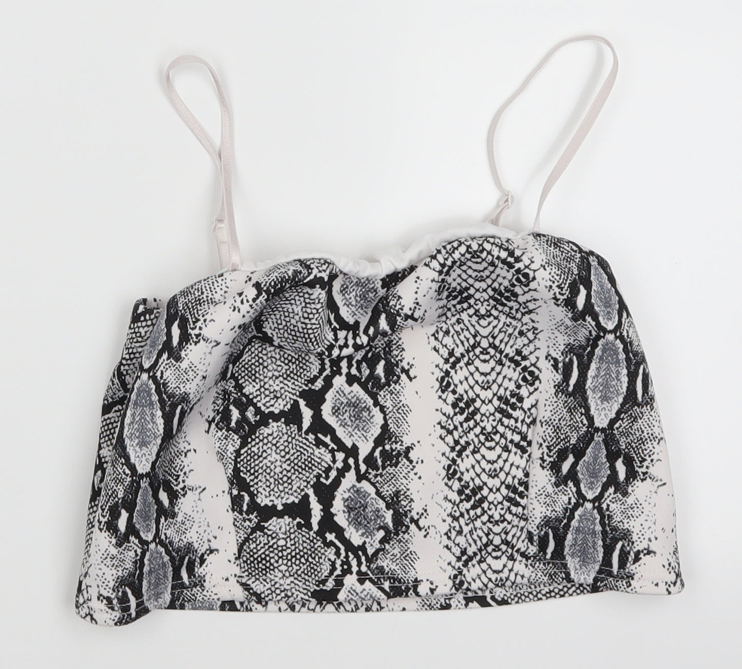 Cameo Rose Womens Grey Animal Print  Cropped Tank Size 10