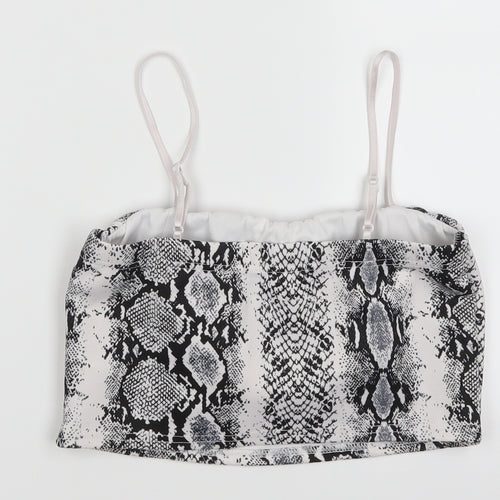 Cameo Rose Womens Grey Animal Print  Cropped Tank Size 10