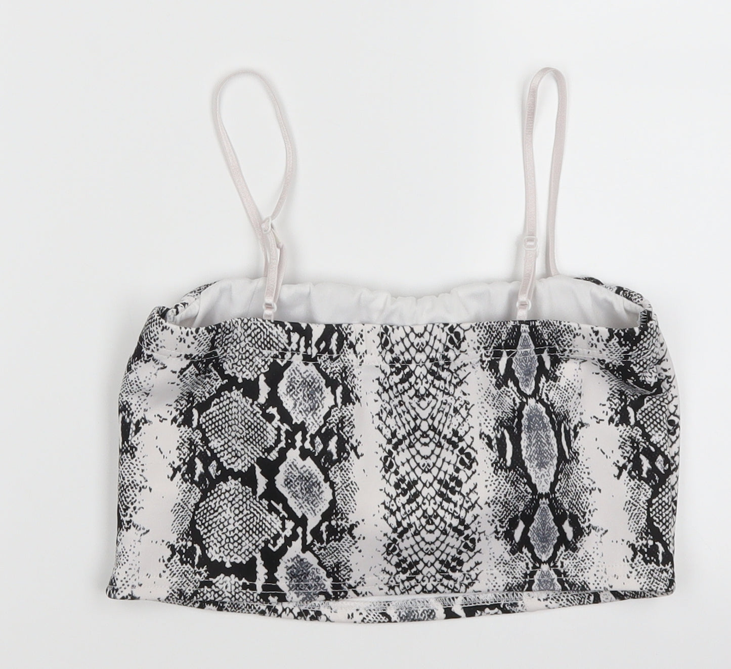 Cameo Rose Womens Grey Animal Print  Cropped Tank Size 10
