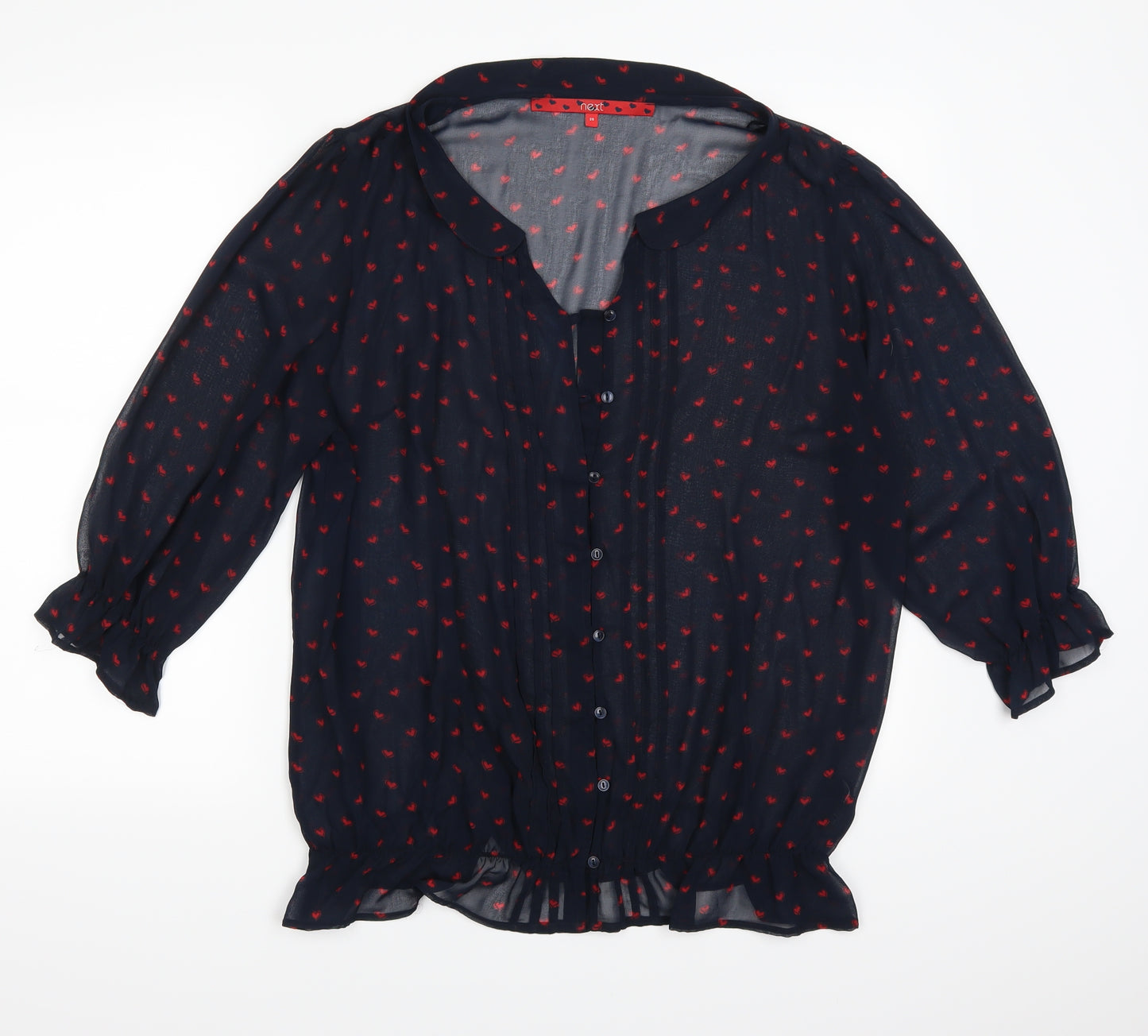 NEXT Womens Blue Geometric  Basic Blouse Size 20  - Love Hearts