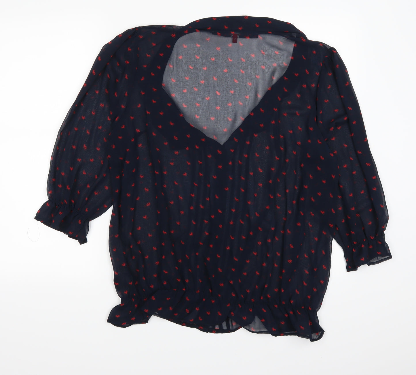NEXT Womens Blue Geometric  Basic Blouse Size 20  - Love Hearts