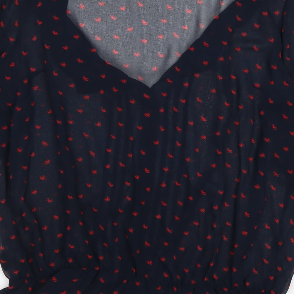 NEXT Womens Blue Geometric  Basic Blouse Size 20  - Love Hearts
