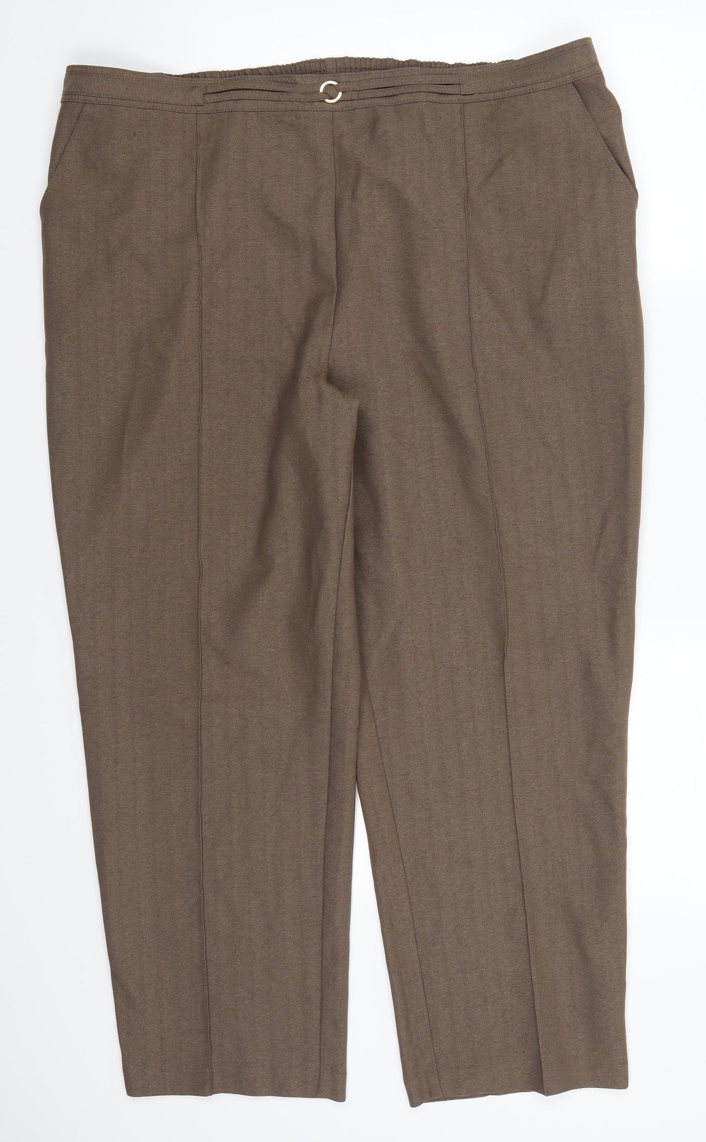 Marks and Spencer Womens Brown   Trousers  Size 18 L26 in