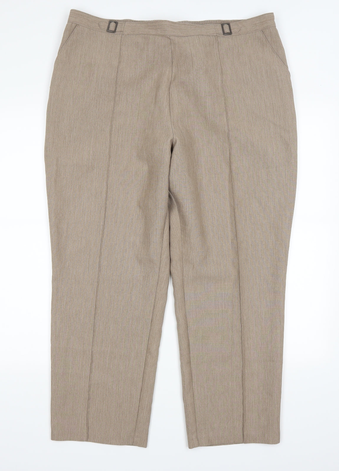 Marks and Spencer Womens Beige   Trousers  Size 18 L26 in