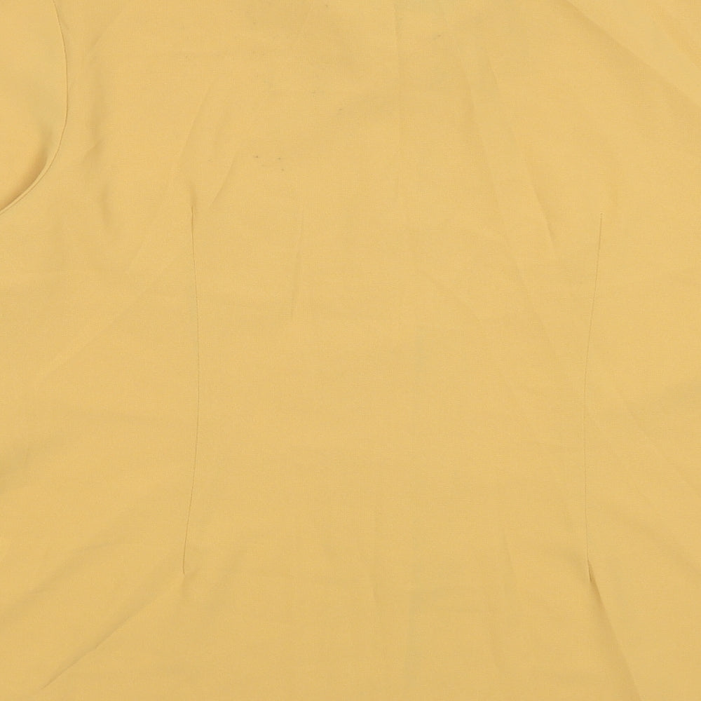 AMARANTO Womens Yellow   Basic Button-Up Size 18