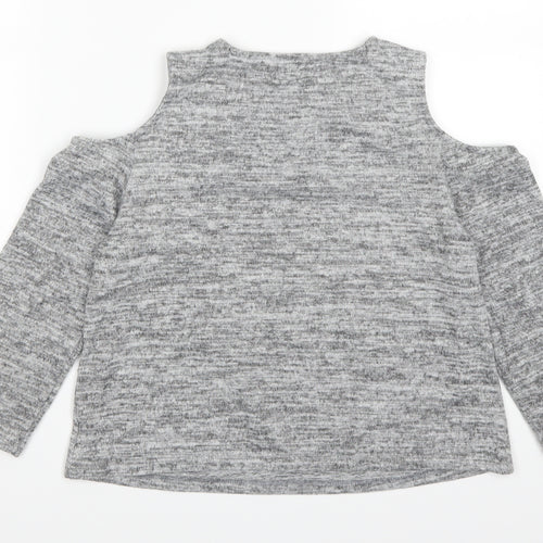 Candy Couture Girls Grey   Basic T-Shirt Size 12 Years