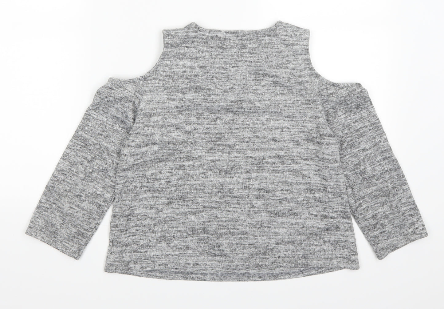 Candy Couture Girls Grey   Basic T-Shirt Size 12 Years
