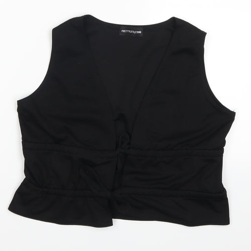 Pretty Little Thing Womens Black   Basic Tank Size 4