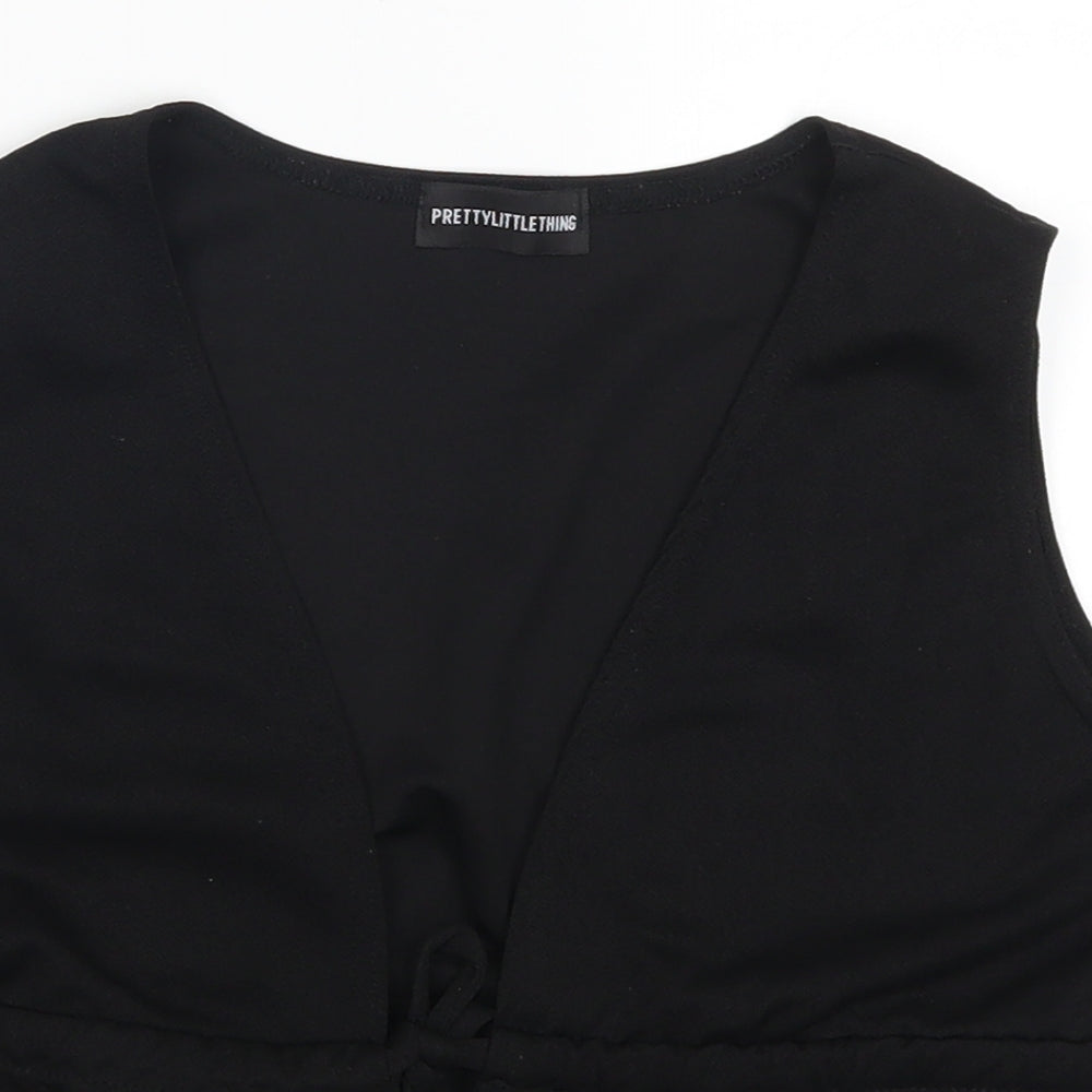 Pretty Little Thing Womens Black   Basic Tank Size 4
