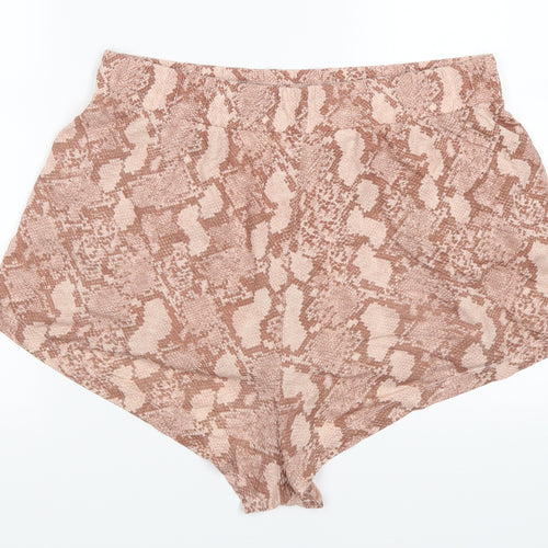 H&M Womens Pink Animal Print  Mom Shorts Size M