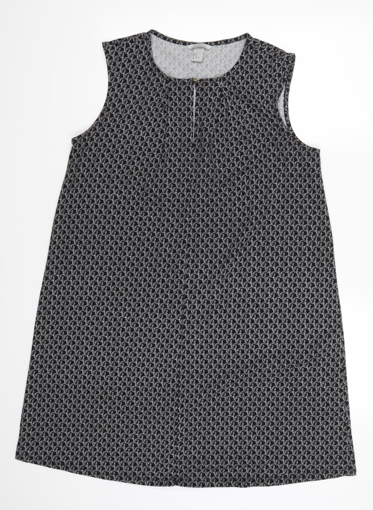 H&M Womens Black Geometric  Tank Dress  Size M