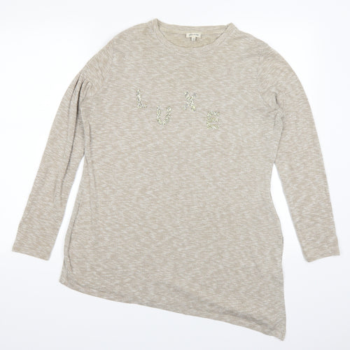 River Island Womens Beige   Basic T-Shirt Size 12  - Luxe