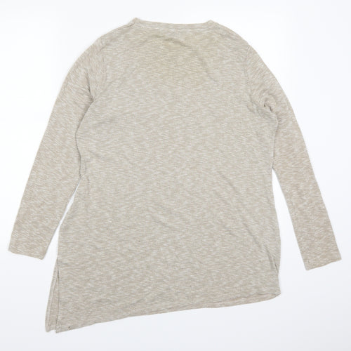 River Island Womens Beige   Basic T-Shirt Size 12  - Luxe