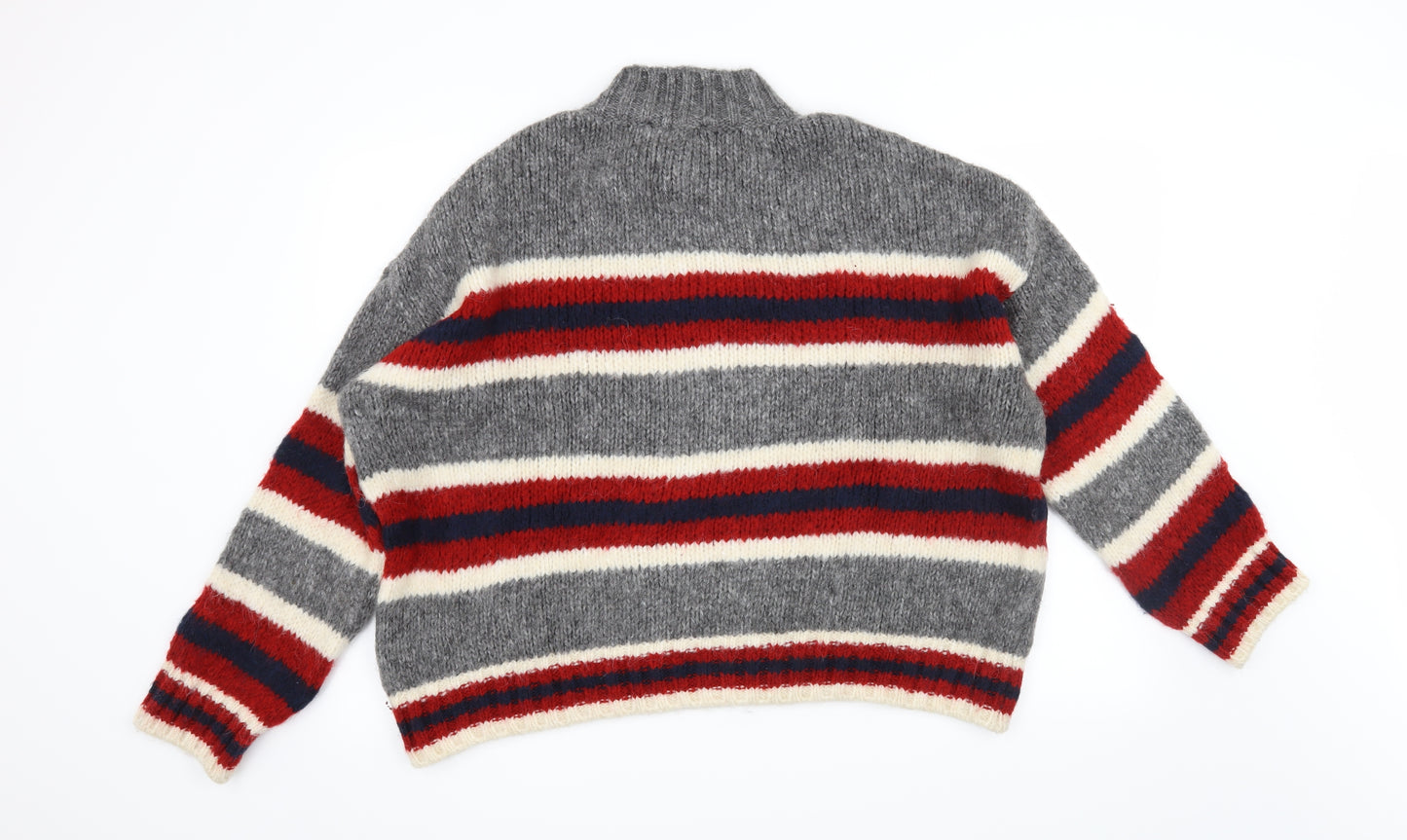 Primark Womens Grey Striped  Pullover Jumper Size 18