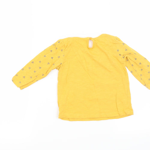 Matalan Girls Yellow   Basic T-Shirt Size 9-12 Months  - Lovely Cute