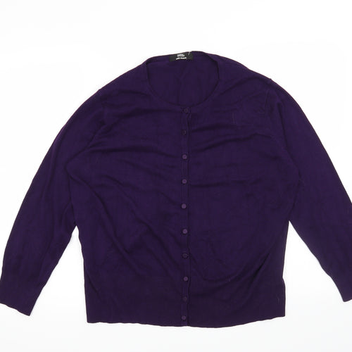 Marks and Spencer Womens Purple   Cape Jumper Size 16