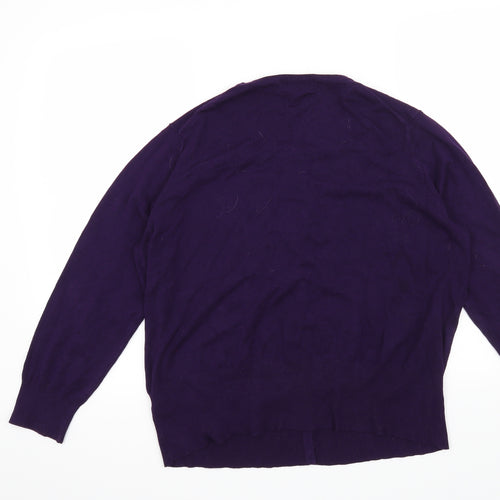 Marks and Spencer Womens Purple   Cape Jumper Size 16