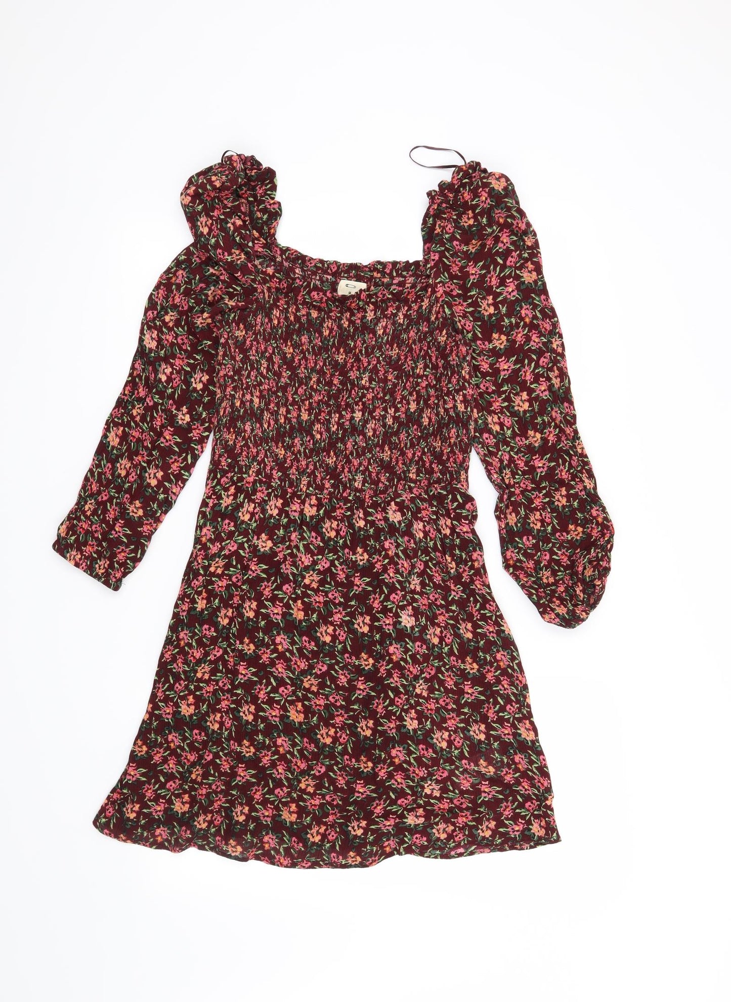 Pins and Needles Womens Red Floral  Fit & Flare  Size M