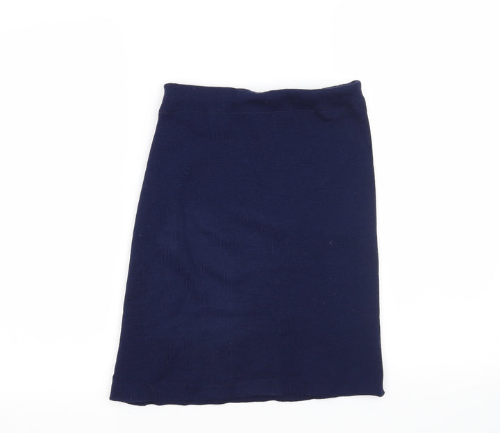 Preworn Womens Blue   Straight & Pencil Skirt Size 30 in