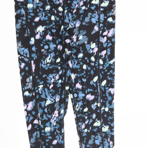Gaiam Womens Black Geometric  Capri Leggings Size S L22 in
