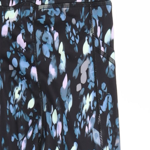 Gaiam Womens Black Geometric  Capri Leggings Size S L22 in