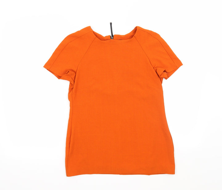 Topshop Womens Orange Basic Blouse Size 8