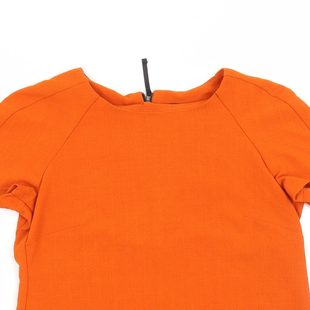 Topshop Womens Orange   Basic Blouse Size 8
