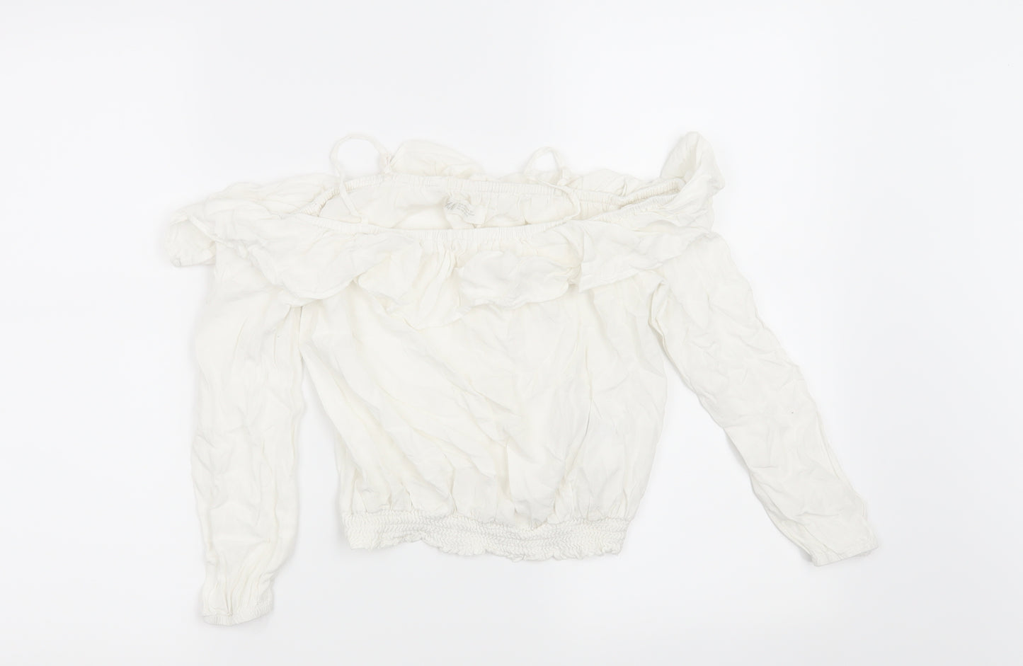 H&M Girls White   Basic Blouse Size 10 Years