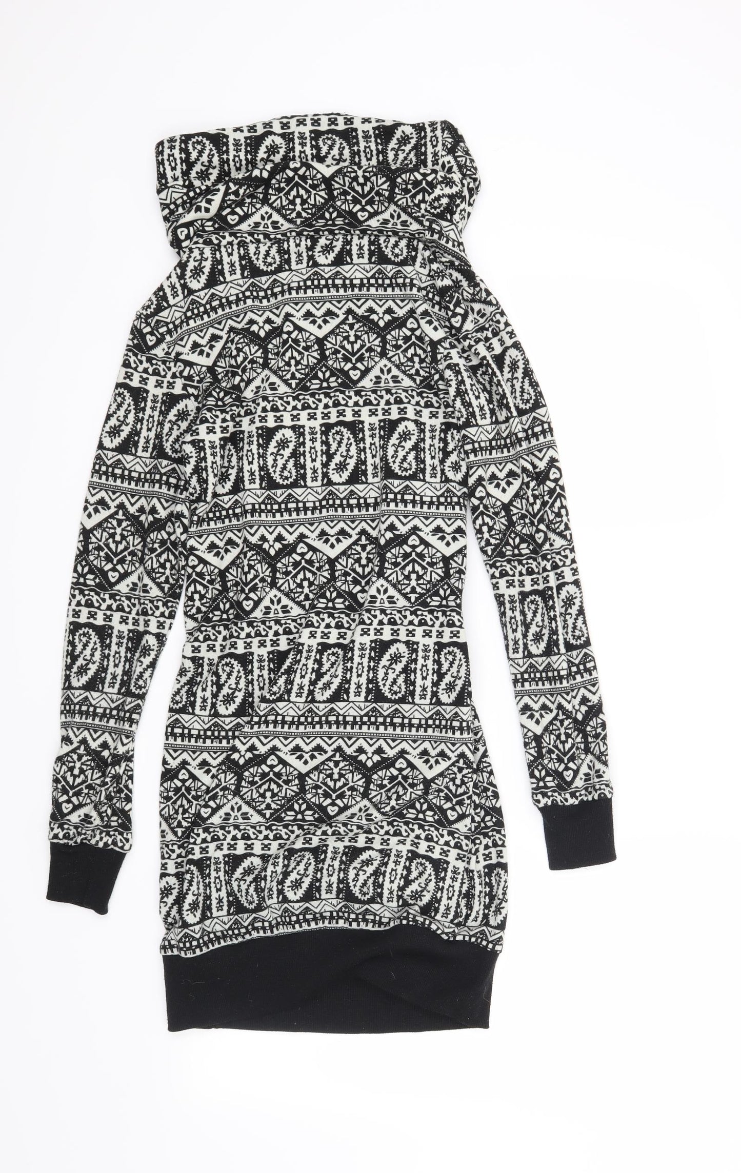 New Look Womens White Paisley  Jacket Dress  Size 8