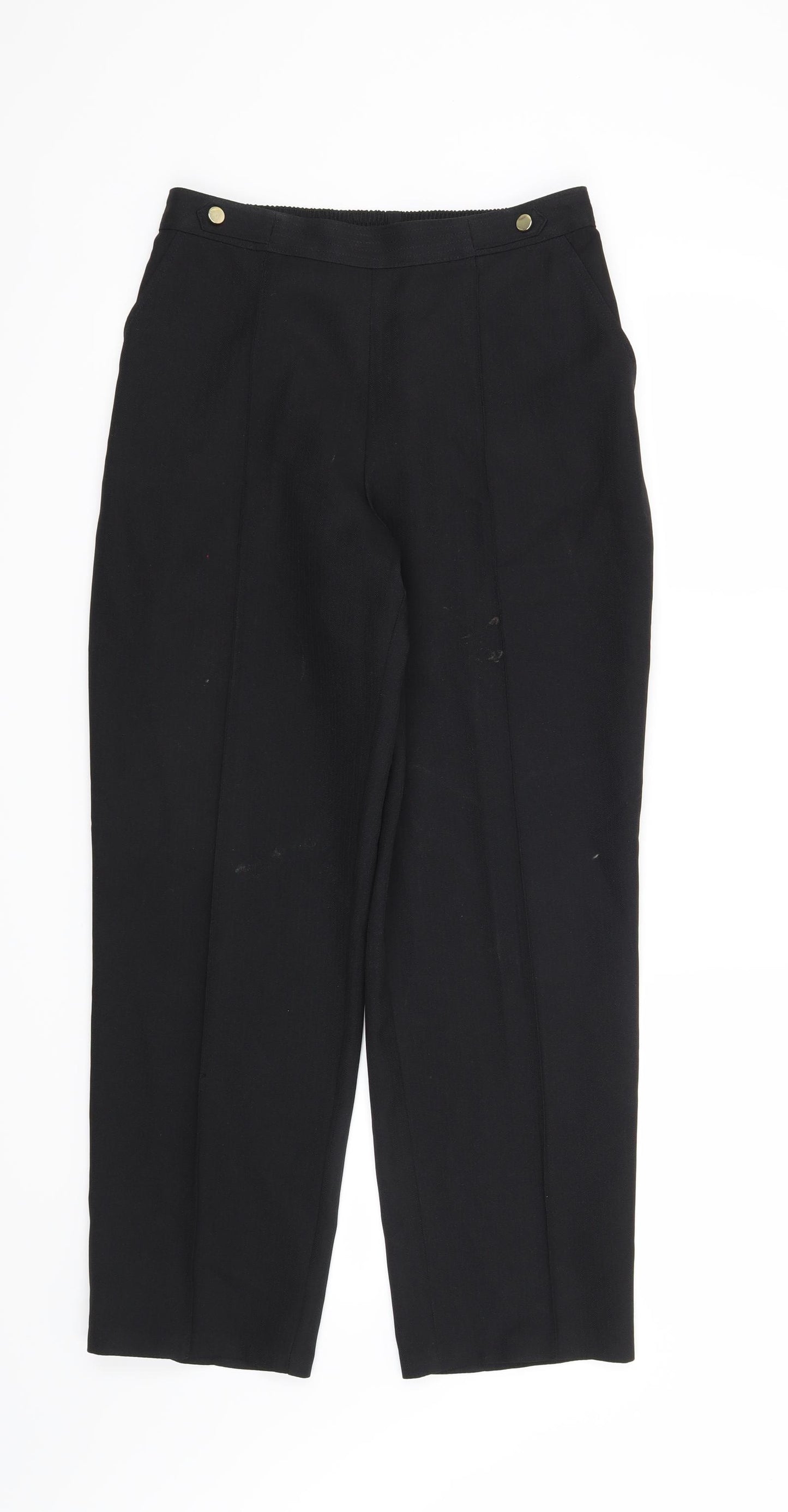 Marks and Spencer Womens Black   Trousers  Size 10 L28 in
