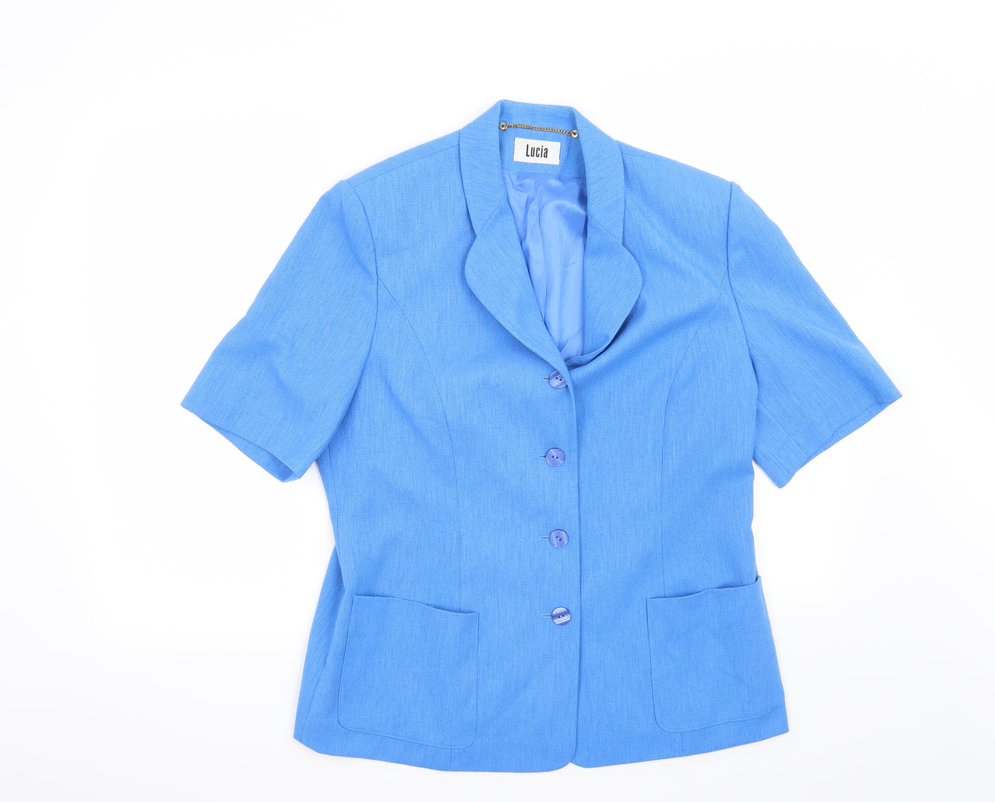 LUCIA Womens Blue   Jacket Blazer Size 14