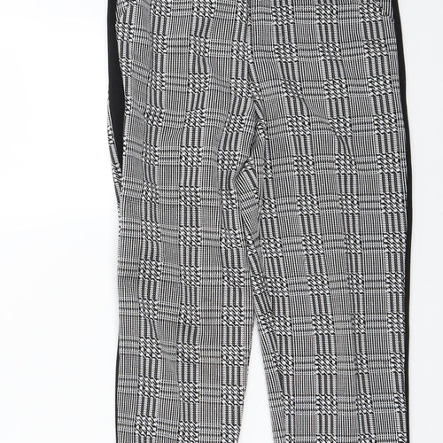 CAMEO ROSE  Womens White Check  Trousers  Size 8 L24 in