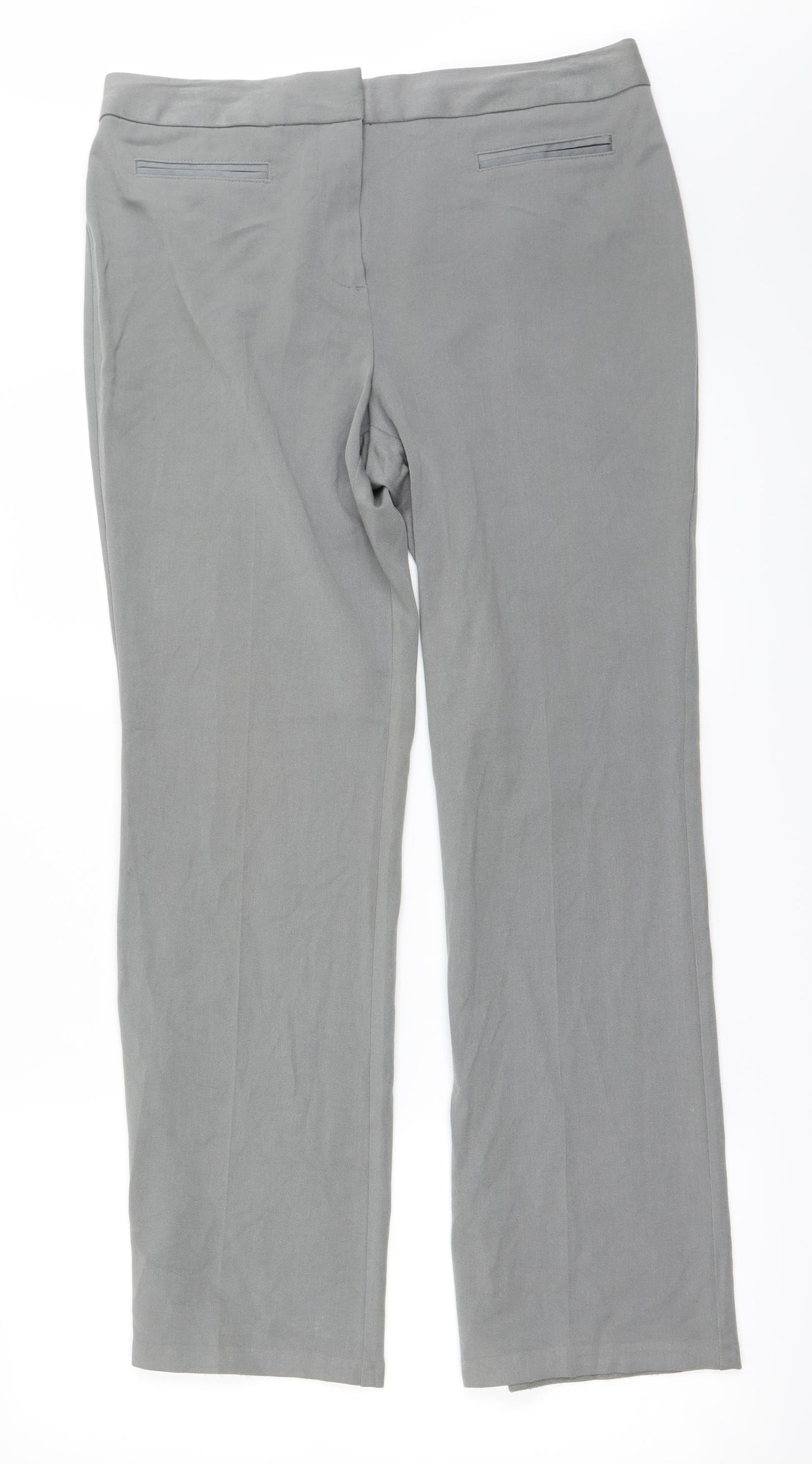 Marks and Spencer Womens Grey   Trousers  Size 12 L25 in