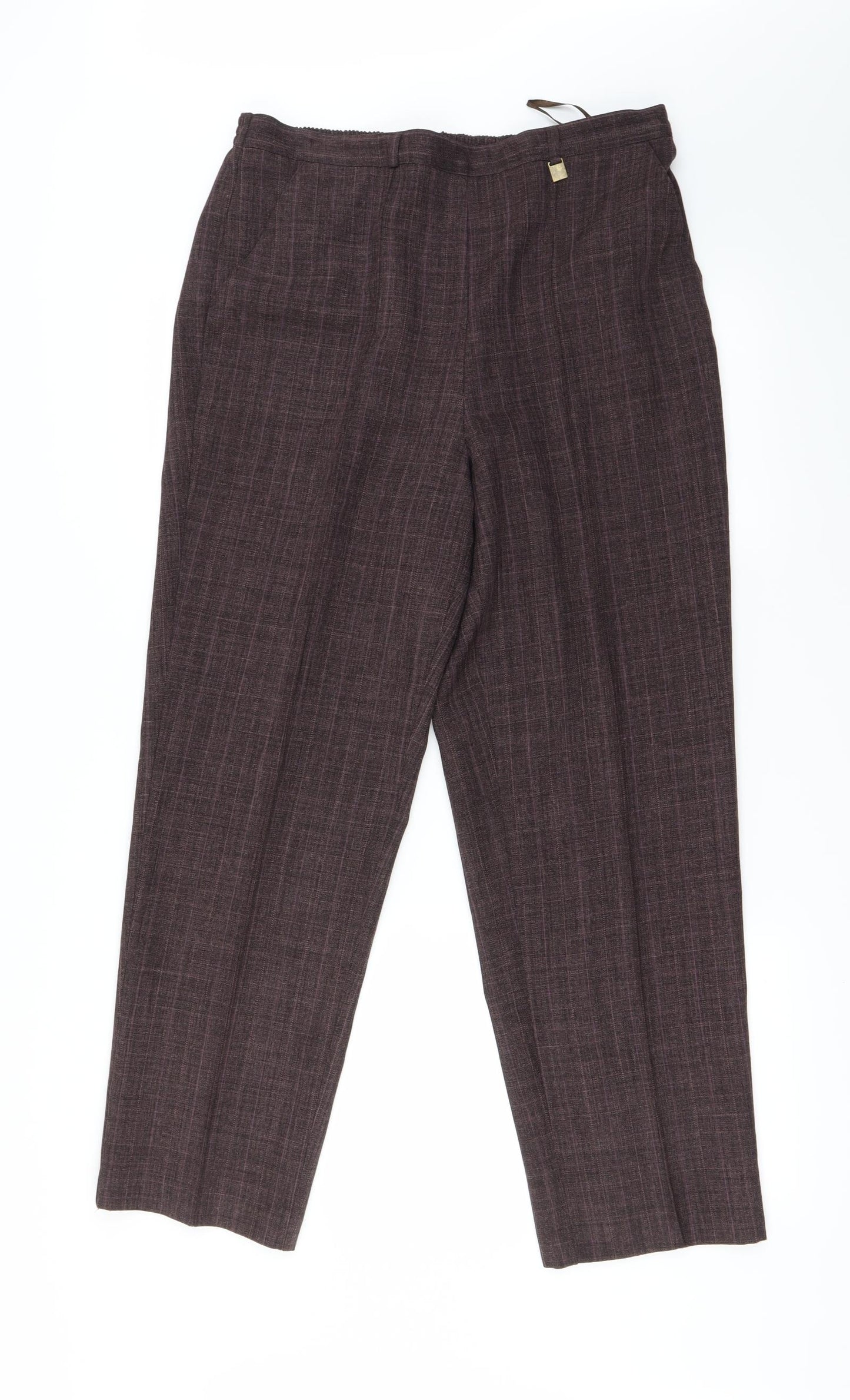 BM Womens Purple   Trousers  Size 14 L23 in