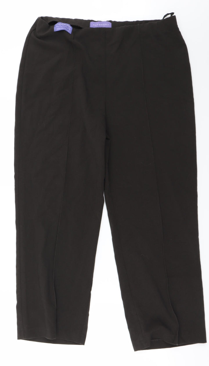 Autonomy Womens Brown Trousers Size 14 L21 in