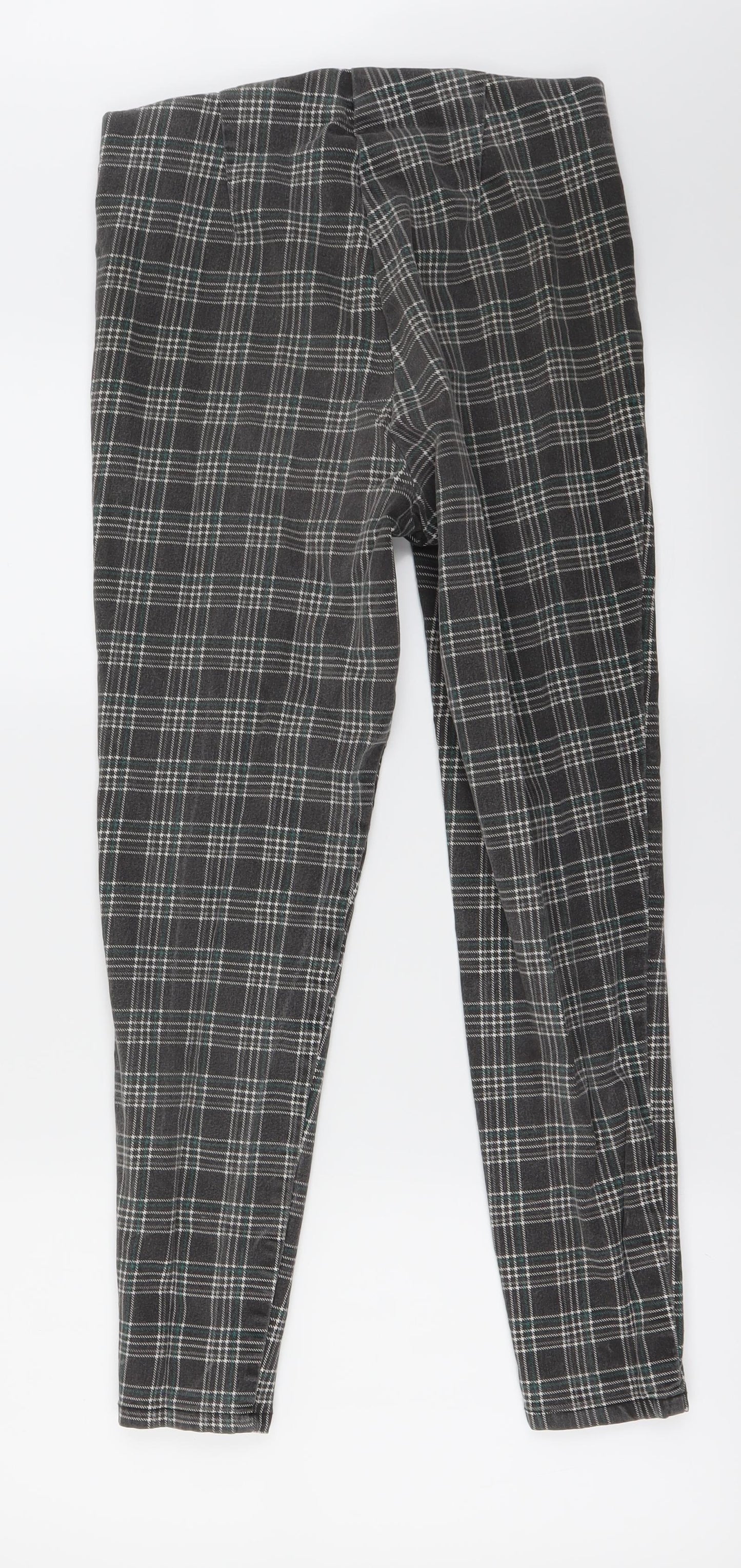 George Womens Grey Check  Sweatpants Trousers Size 12 L24 in