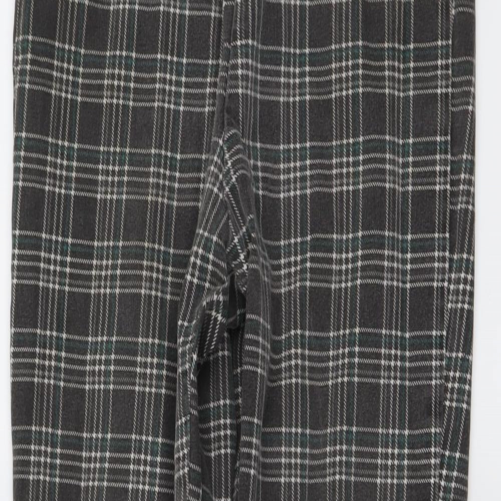 George Womens Grey Check  Sweatpants Trousers Size 12 L24 in