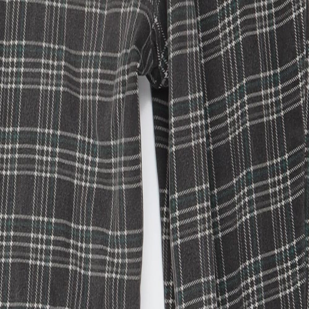 George Womens Grey Check  Sweatpants Trousers Size 12 L24 in