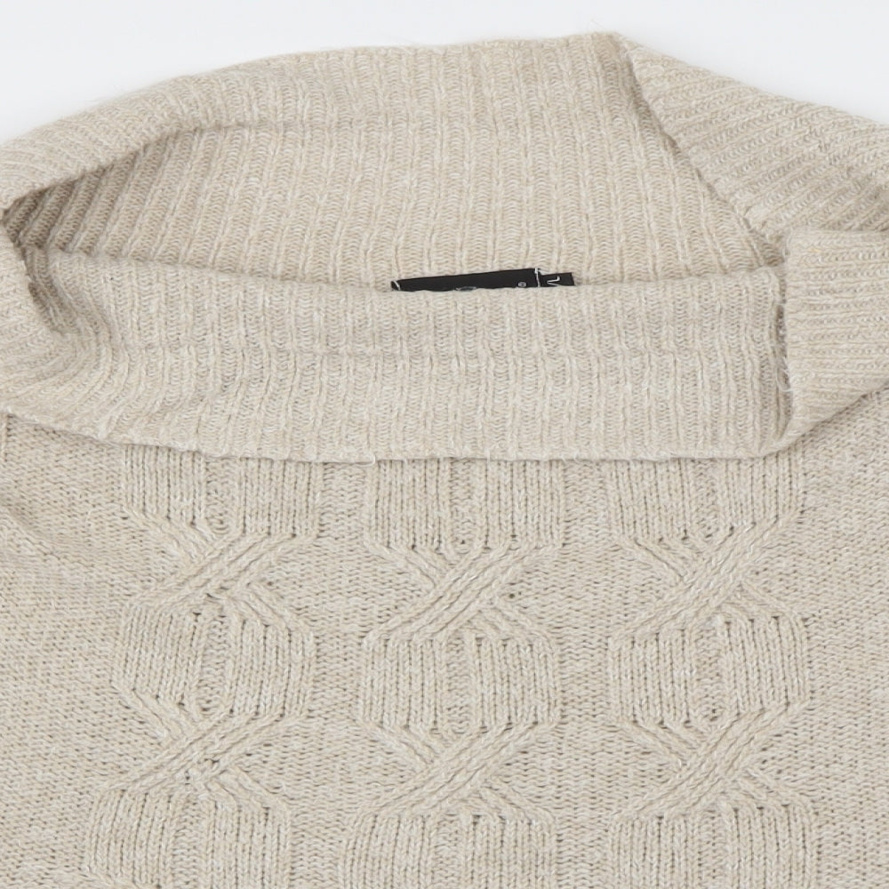 Pura Moda  Womens Beige   Pullover Jumper Size L