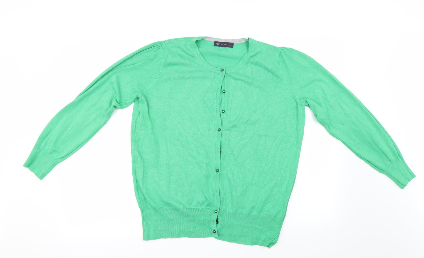 Marks and Spencer Womens Green   Cardigan Jumper Size 16