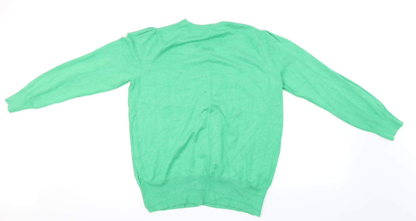 Marks and Spencer Womens Green   Cardigan Jumper Size 16