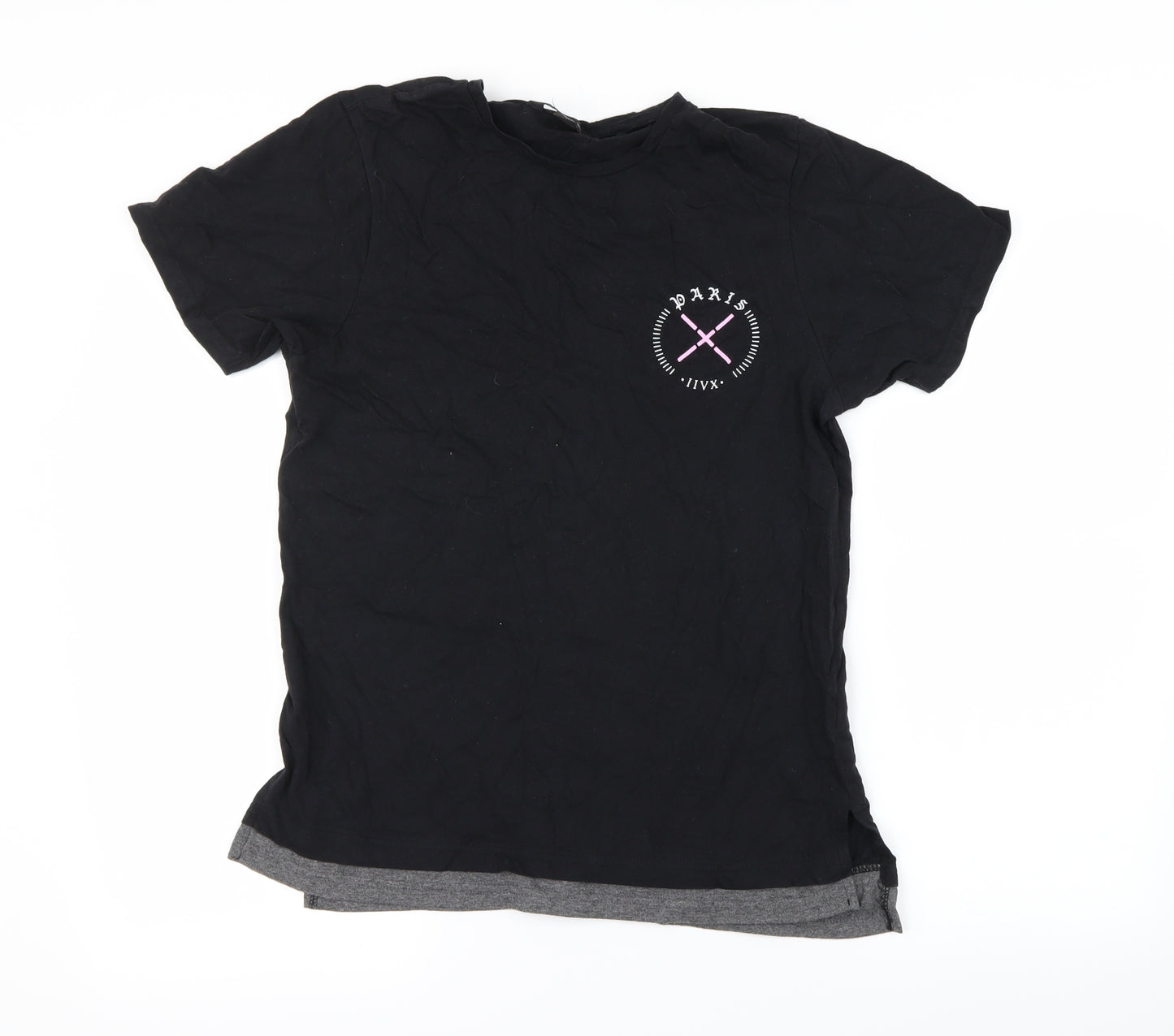 Cedar Wood State Womens Black   Basic T-Shirt Size S